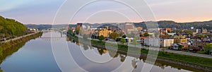 Long Panoramic View Charleston West Virginia Capitol City