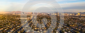 Long Panoramic View Residential Expanse Outside the Strip Las Vegas