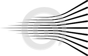 long parallel lines irradiated with difference thickness