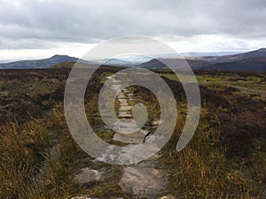 Long path on the hill, Wales