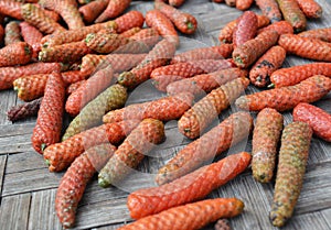 Long pepper or Piper longum.