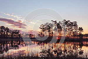 Long Pine Key Lake Everglades Sunset