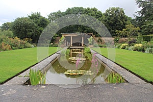 The Long Pond And Summerhouse At Tintinhull, Somerset, UK