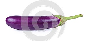 Long Purple Aubergine or Eggplant (Solanum melongena) isolated o