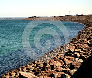 Long rampart in Yarra Bay.