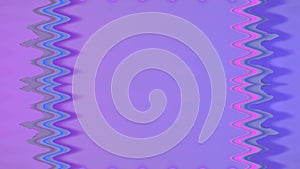 Long rectangular wavy vertical decorated colorful pink widening and narrowing long lines frame on pink purple background. Space