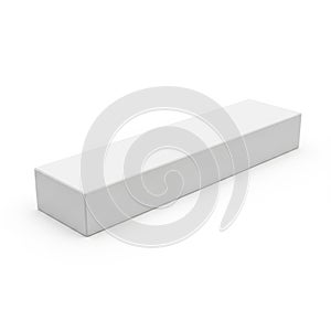 A long rectangular white box on a plain white background