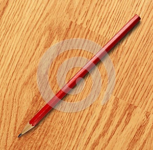 Long red pencil