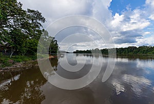 Largo tiempo un rio a través de la jungla escenario en 