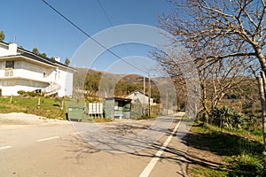 Long road through the countryside in Arouca, Portugal