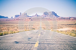 A long road in Death Valley Arizona