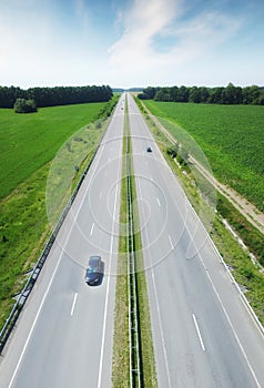 Long road line as a backrgound