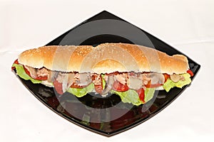 Long Sandwich Black Plate