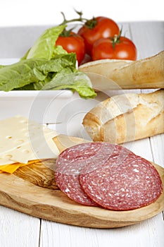 Long sandwich ingredients