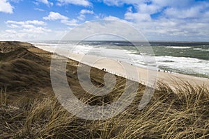 Long sandy Beach in north europe