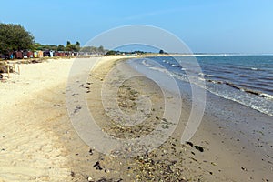 Long sandy beach Studland Dorset England UK