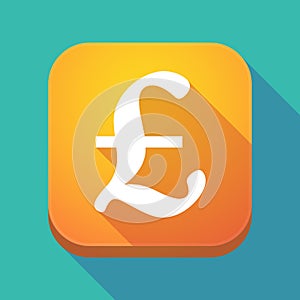 Long shadow app icon with a pound sign