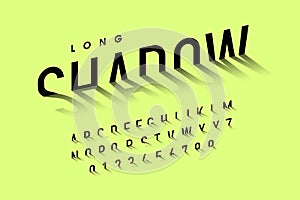 Long shadow style font