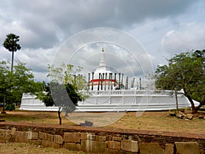 Long shot of a buddhist shrine