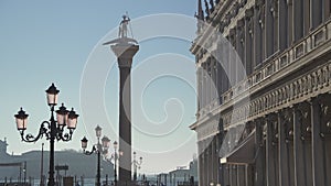 Long shot of St Marks square in Venice