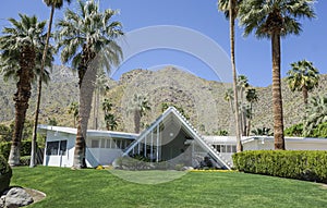 Long Shot of Swiss Miss House in Palm Springs