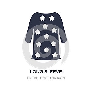 long sleeve flowy dress icon on white background. Simple element illustration from Fashion concept