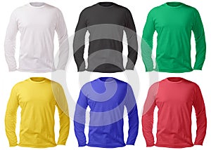 Long Sleeved Shirt Design Template in Many Color