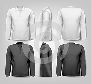 Long sleeved shirts with sample text space.