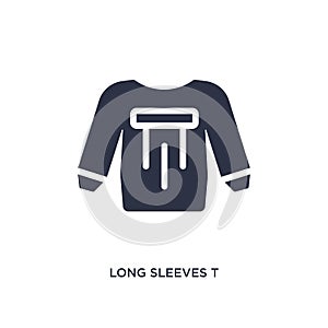 long sleeves t shirt icon on white background. Simple element illustration from clothes concept