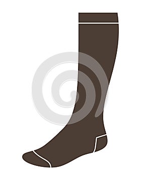 Long sock isolated