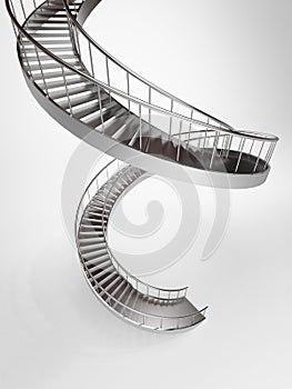 Long spiral stairs