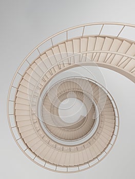 Long spiral stairs