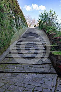 long stairway connecting the upper and lower part of Naples called Pedamentina photo