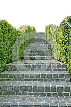 A long stone staircase isolated