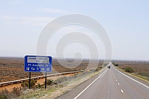 Long straight road in South Australia