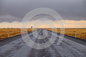 Wet Road in Central Australia