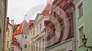 Long Street and Long Leg Gate Tower in Tallinn.