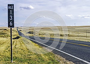 Mile 136 of a Country Road In Colorado. photo