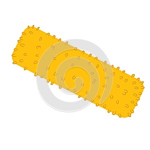 Long, stretchy microfiber cloth with mop attachment. Convenient and efficient floor cleaning. Illustration in flat style.