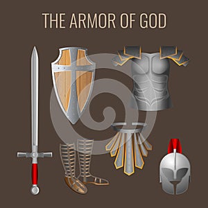 Long sword of spirit, readiness shield, armour salvation helmet