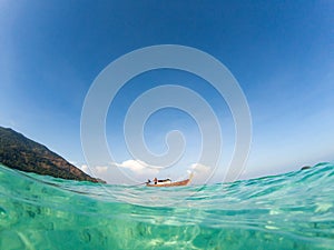 long tail boat in Andaman sea -Thailand holiday concept