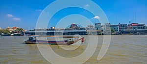 A long-tail boat on Chao Phraya River, Bangkok