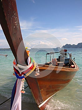 Long tail boat ko phi phi island thailand