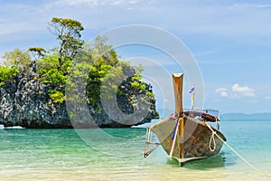 Long tail boat at Koh Pak Bia