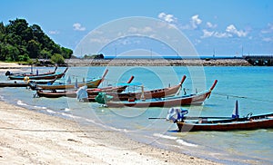 Long Tail Boats at Phuket, Thailand