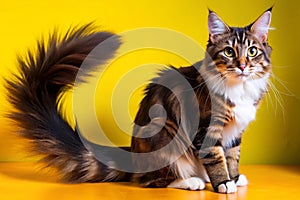 Long-Tail House Cat - AI-Generated Artwork