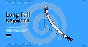 Long tail keyword banner with isometric chart