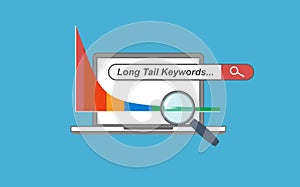 Long Tail Keywords - SEO Concept photo