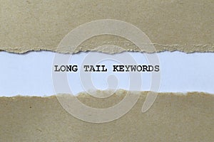 long tail keywords on white paper