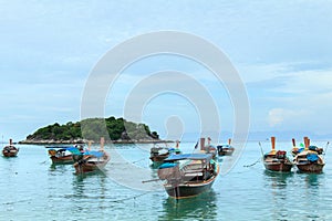 Long-tailed boat beach Koh LIPE in Thailand